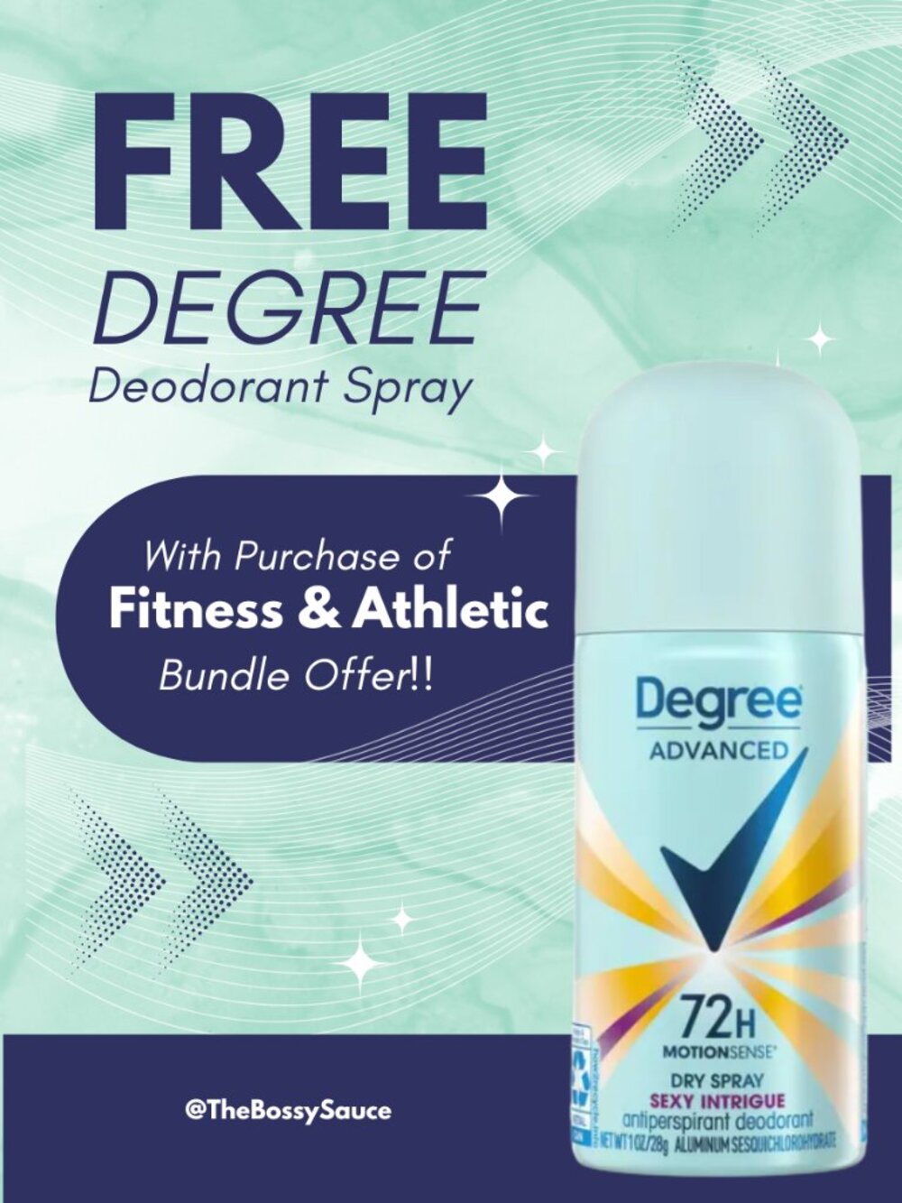 🏃‍♀️ FREE Degree Travel Spray Deodorant with Activewear Purchase